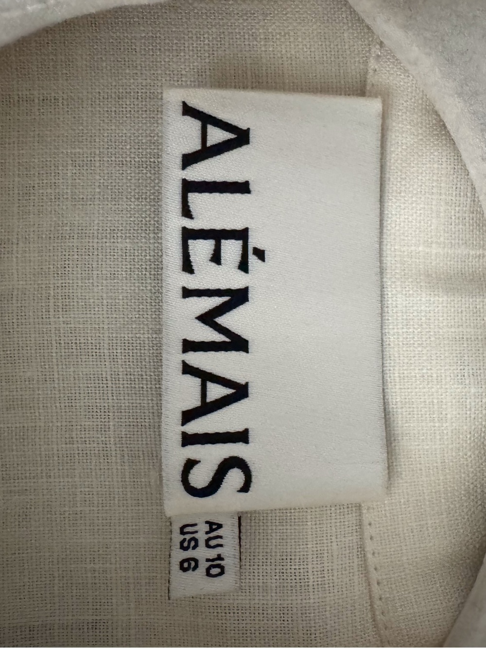 ALÉMAIS Villa Romantica Blouse Cream Blue NWOT Size 6 - Picture 15 of 16
